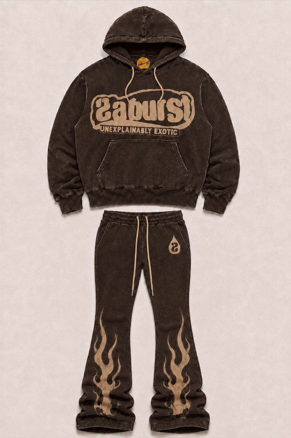 Chocolate/MochaBurst Pullover sweatsuit