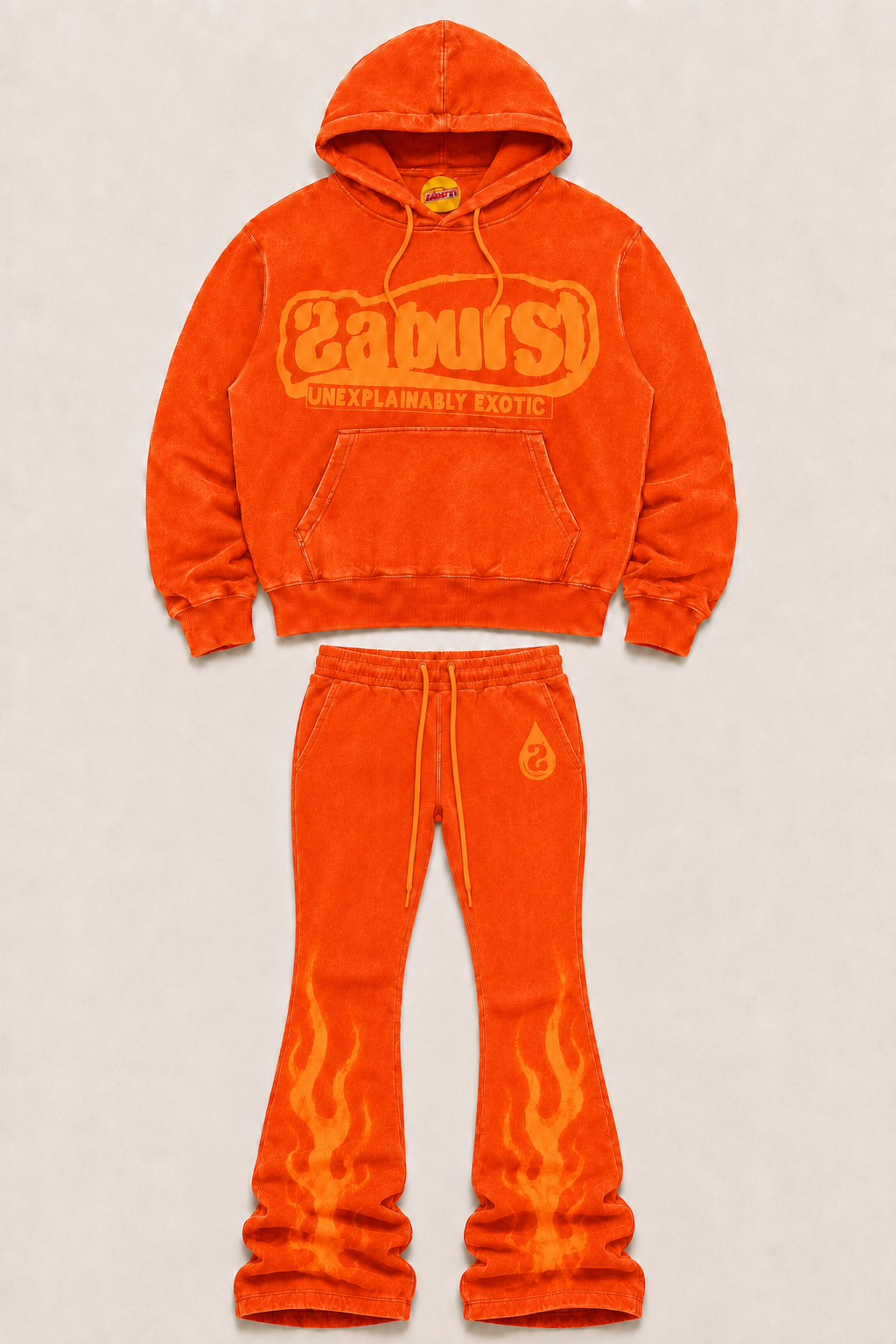 OrangeBurst Pullover sweatsuit