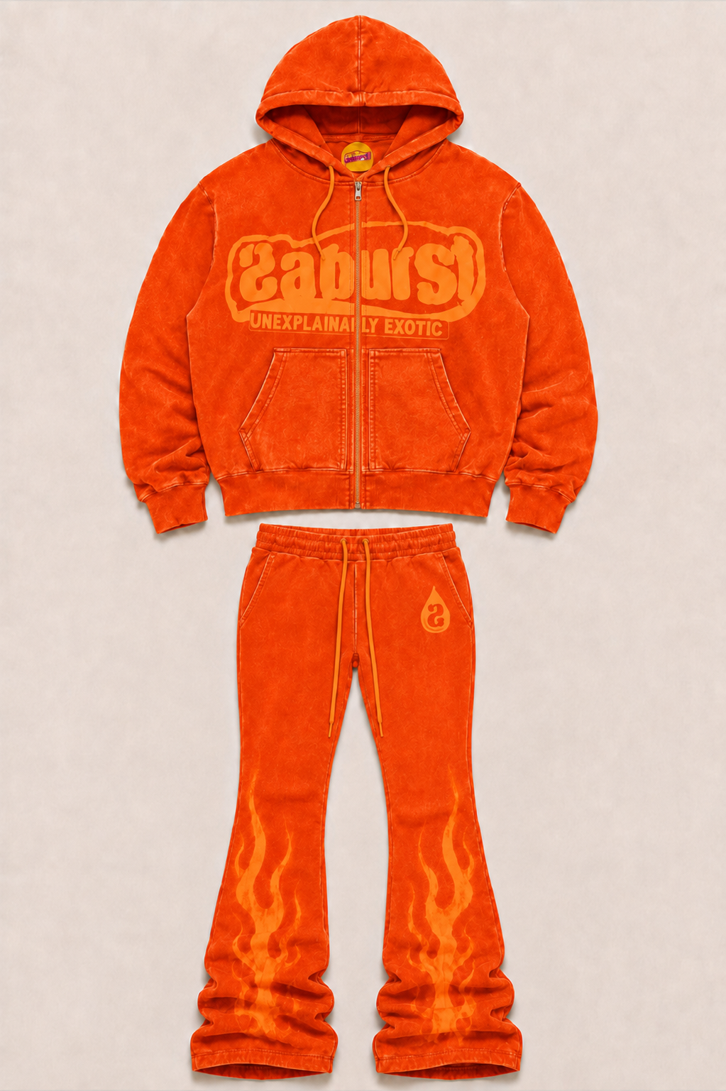 OrangeBurst Zip-Up sweatsuit