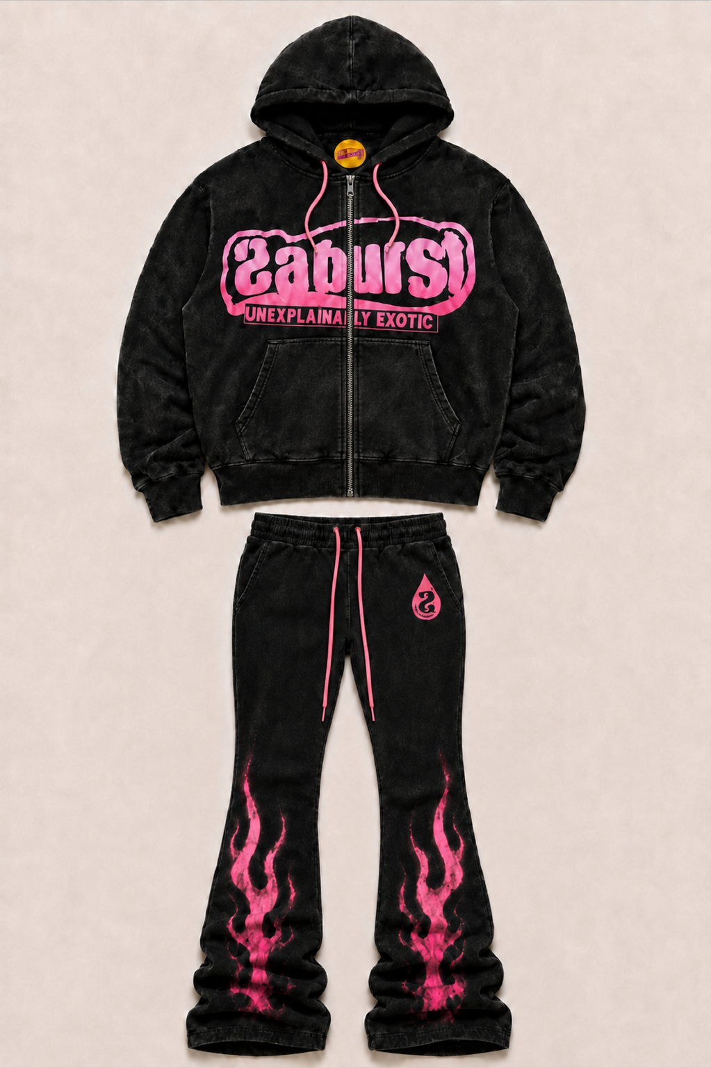PinkBurst Zip-Up sweatsuit