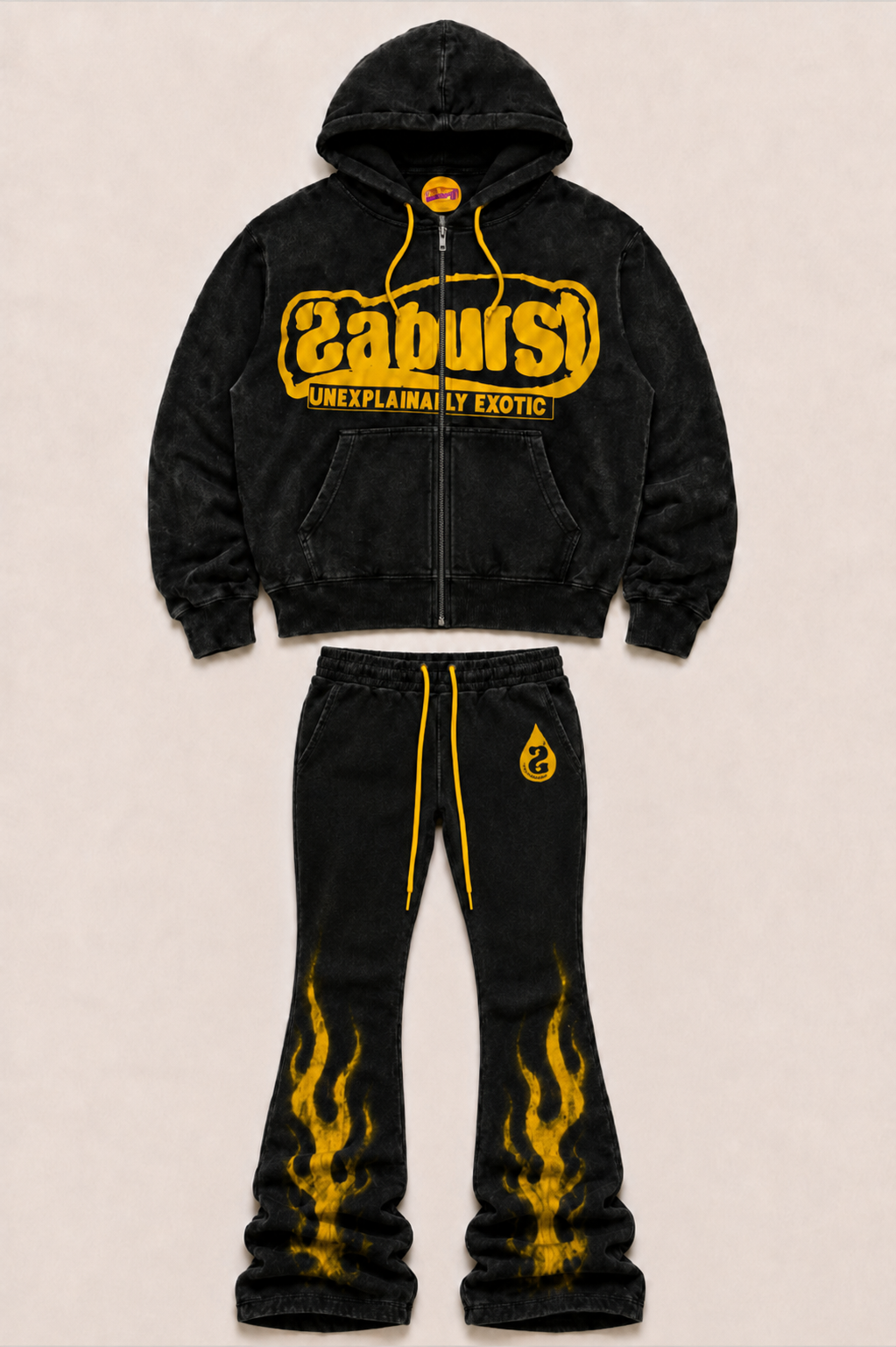 YellowBurst Zip-Up sweatsuit